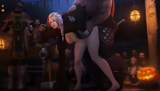 Sürtük becerdin üzerinde the büyük sahne