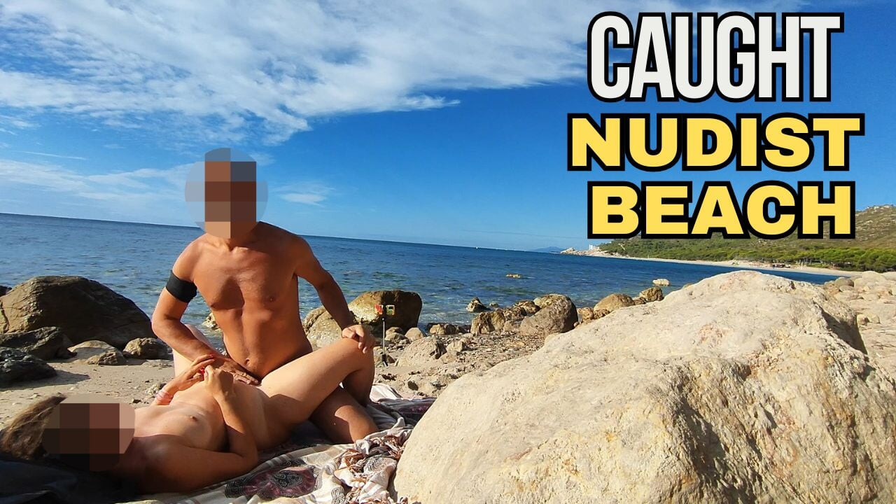 Strangers caught my wife touching and FUCKING my BIG COCK on a public nude beach - Real amateur french - MissCreamy