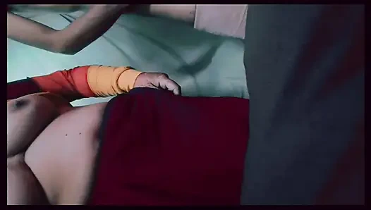 Hintli desi yerel köyden kadın büyük bir şişman ve eyer pozisyonunda alacak