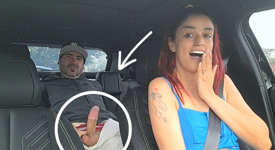 Married app driver goes out without panties and leaves his passengers with an erection!