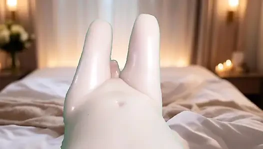 Güzel kadın kılıklının ateşli sevimli döl beyaz suyunu boşaltmanın olağanüstü yolu