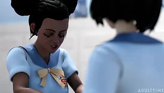 Hentai seks koleji bölüm 8 - büyük memeli arkadaşlar hentai seks üniversitesinde makaslama yapıyor