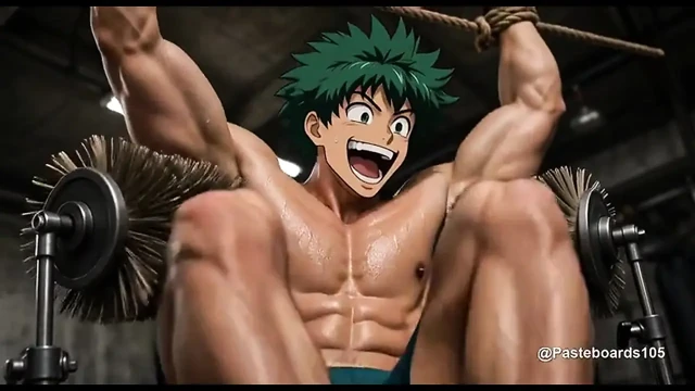 Bileklerinden Asılı - Koltuk Altlarında ve Kaburgalarında Dönen Fırça Makineleri (2D Anime Bara)