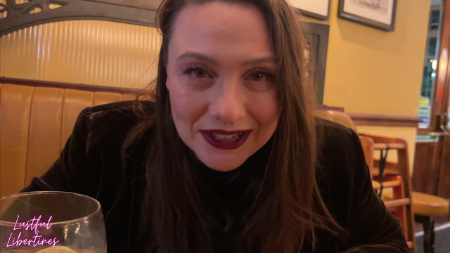 Cheating wife fucks employee in pub toilet while husband waits outside and gets a surprise load all over her face