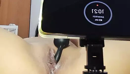 Heyecanlanıyorum, mastürbasyon yapıyorum, fışkırtıyorum ve senin için tam bir döl var