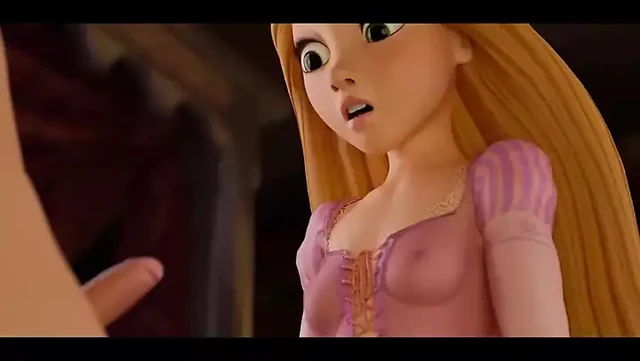 Rapunzel становится немного шаловливой с членом ее гостя