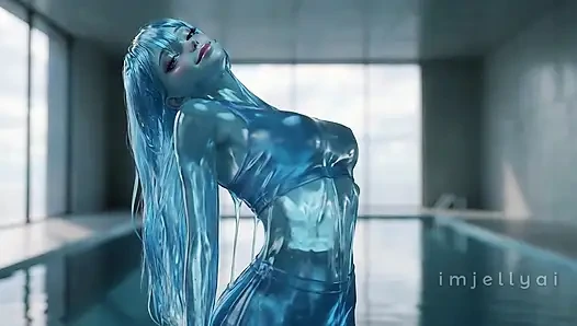 Aqua jelly daha hızlı damlıyor - asmr havuz fantezisi