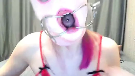 Derin boğaz kamerası : lateks maskeli1