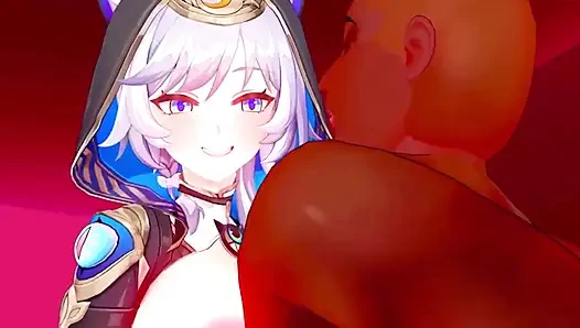 Honkai star rail - cipher ntr seks sahnesinde baştan çıkarıcı ve büyük yarağa düşüyor - 3d hentai animasyon