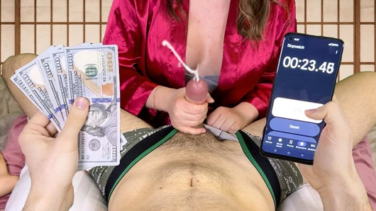 22 saniyede boşalma - 600 dolar için, 30 saniyeden az bir sürede boşalıyor. Meydan okuma ve ultra hızlı elle muamele