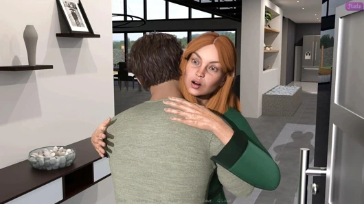 Üvey erkek kardeşimin karısı 2 Jennifer'a sıkıca sarıldığımda göğüsleri bana karşı eziliyor