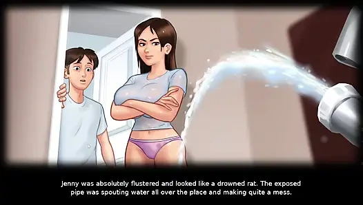 En ateşli porno oyununda duş sahneleri