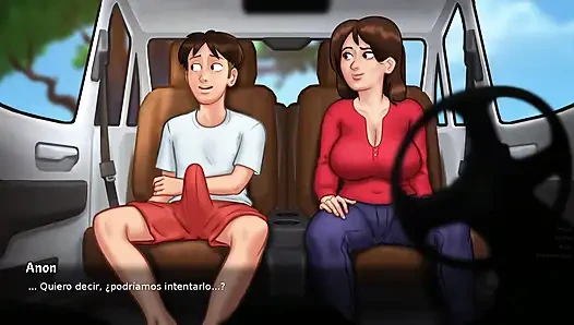 Mommy had been alone for a long time, so her stepson began to live a story with her - Summertime Saga