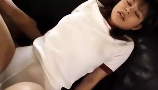 Eri ueno içinde seksi üniforma berbat horoz üzerinde boxers kadar alır