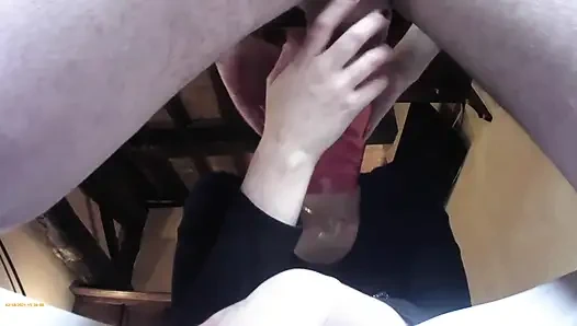 Laura On Heels modeli 2021 sakso ve kanepede gırtlağına kadar alma