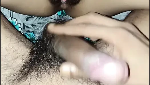 Naked his beautiful wife at night and fucked a lot