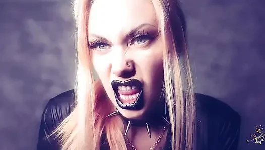 Siyah parlak dudaklı yaşlı bir nine için kişisel baskın hemşire! (Özel)