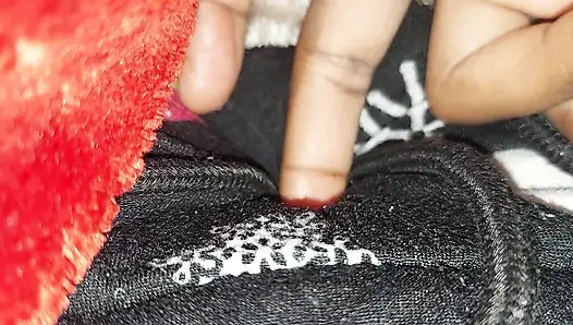 Fingering pussy with pants  female masturbation