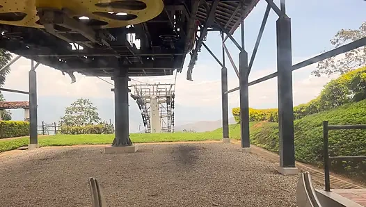 Kolombiya'da Teleferikte Oral Seks Ve Sikiş, Santander Çok Azgın Hamile Bir Kadınla