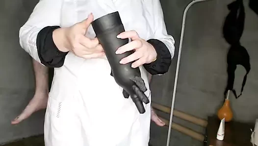 chubby hemşire talimat hasta (mastürbasyon için el yapımı vajina