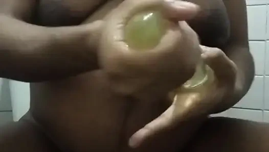 Pregnant Indian aunt can't stop opening her ass