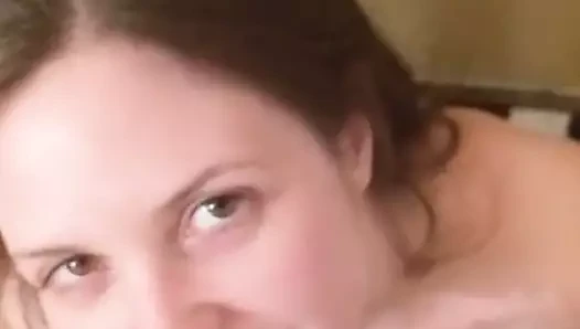 Sevimli eş derin boğaz ve emme