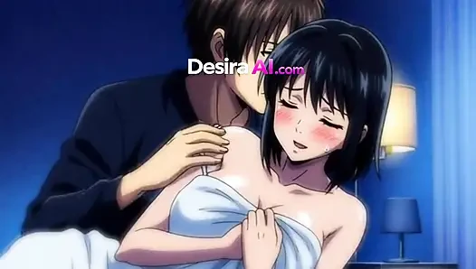 Üvey anne 3 boyutlu animasyonda üvey oğlu tarafından arkadan sert sikiliyor ai hentai