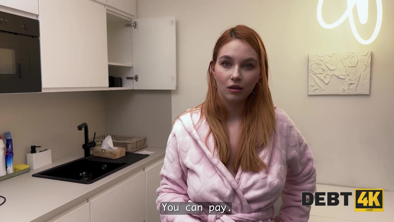 DEBT4k. A Redhead with a Perfect Body Seduced the Debt collector