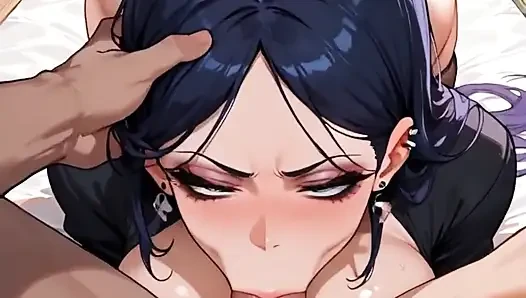 Anime ai eski kız arkadaşım beni gırtlağına kadar sokmam için evine davet ediyor