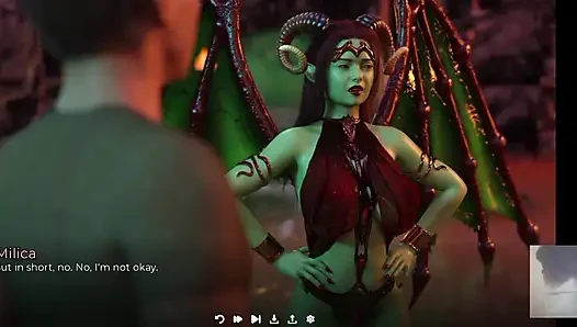 Bir şeytan succubus'ını sert sikiyorum! Onu gırtlağına kadar alıyorum ve götüne boşalıyorum.
