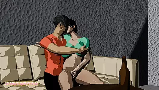 Pados ki yenge ko raat bhar choda sert sikişiyor