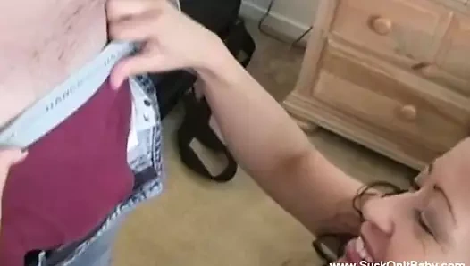 Yarım yamalak ve ıslak oral seks ve cumshot deneyim tekrar