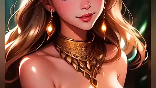 Peri kızlar ormanda üstsüz (ai modelleri)