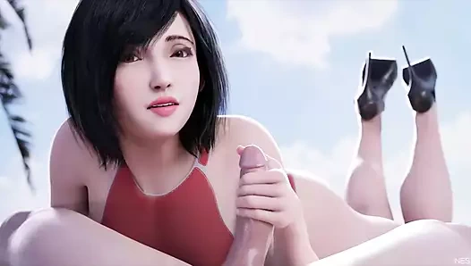 Plaj tatlı veren bir mükemmel oral seks