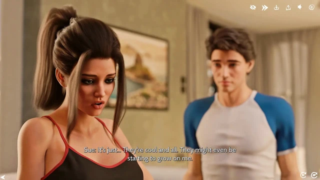 Alexis sonunda onu sakinleştirdikten sonra Sue ile ateşli bir yüzleşme yavaşça tutkulu sekse dönüşüyor - çarpıcı görseller oyunu