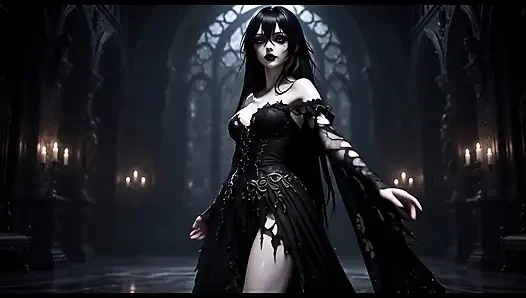 Ai hentai - karanlık gotik hatun solo şov azdırıyor, soyunuyor nsfw