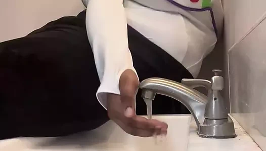 A Cute Ebony American Grinds In Her COSPLAY Outfit!