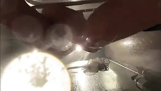 Banyo Altında Web Kamerası. Kız arkadaş duşta seksten sonra