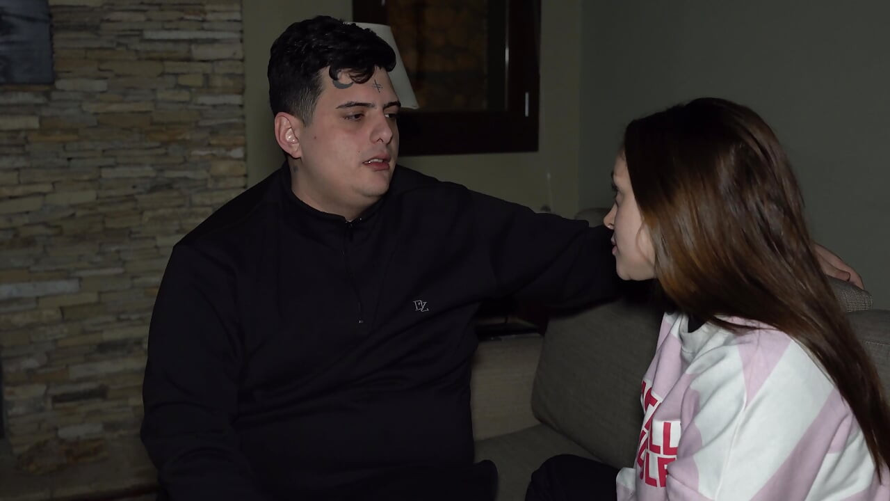 Luchiibb fucks her boyfriend's best friend next to the fat cuckold! CREAMPIEv