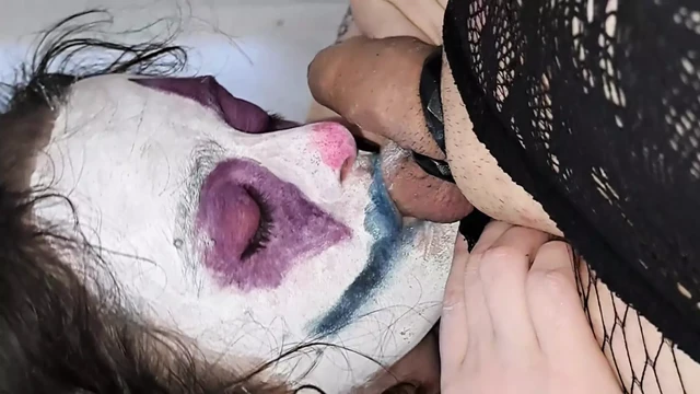 Mistress preps her slave, pegging deep throat blowjob strap on