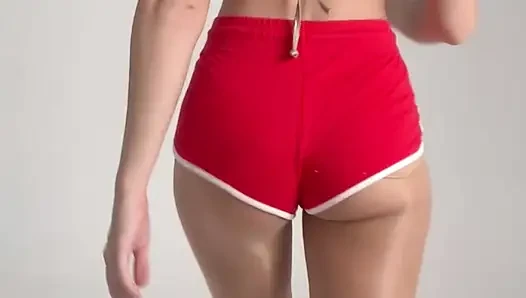 Evde yoga srorn kırmızı şort