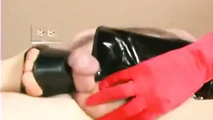 Rubia con botas de tacon alto 7 inch