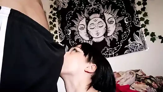 Tiktoker sakso çekiyor ve ağzına çok döl alıyor ft. amber kai