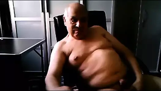 Büyükbaba inme üzerinde web kamerası