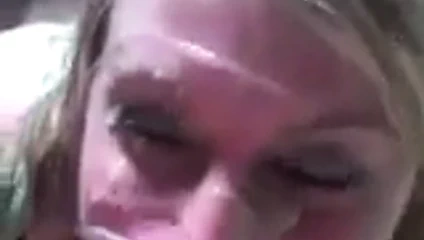 Well rounded girlfriend doggy fucked and facialized