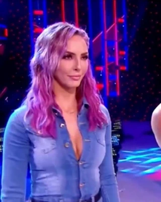 WWE - Peyton Royce in sexy denim outfit with Lacey Evans