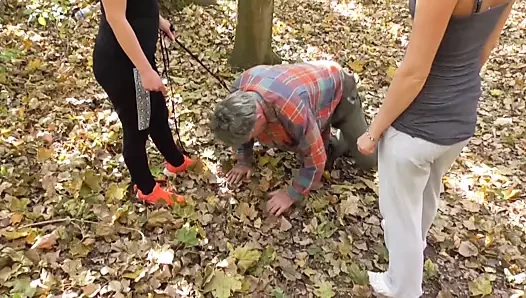 Ormanda eski atlarına binen 2 zalim Alman chav doms