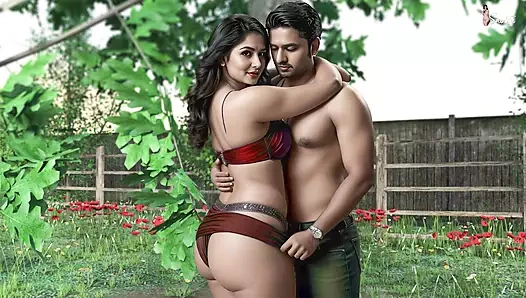 Hintli seksi neha yenge bahçede sevgilisiyle seks yapıyor