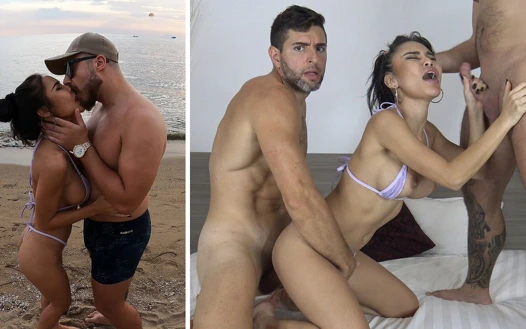 Success beach pickup gone hot Thai üçlü grup seks