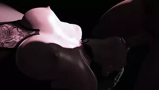 Orta yaşlı seksi kadın onlara gırtlağına kadar nasıl sikişeceklerini gösteriyor